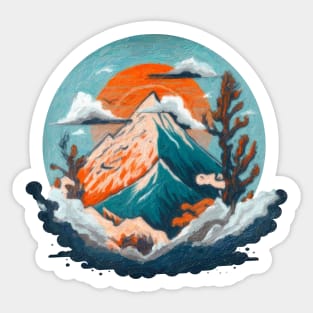 Summer Mountain View Sticker